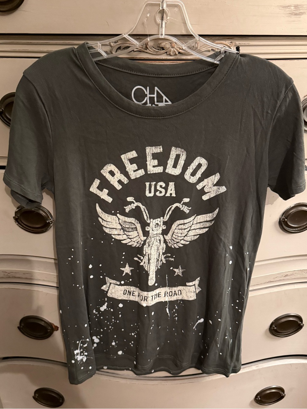 Chaser Freedom Rider Motorcycle Tee Shirt S NWT